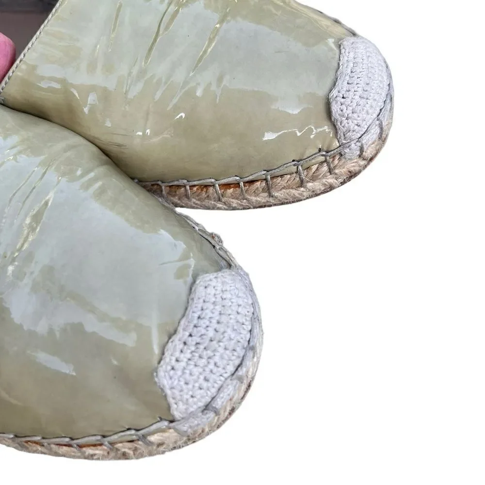 BRUNELLO CUCINELLI Green Patent Leather Espadrilles 36.5